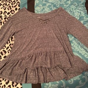 Light grey long sleeve blouse